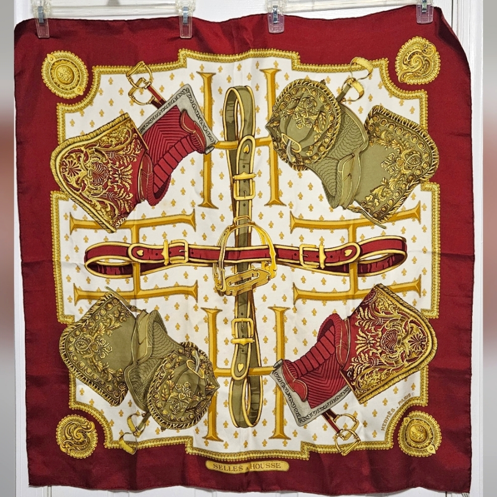 Hermes Saddle Silk Scarf
